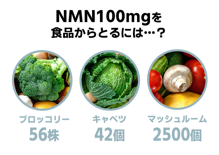 NMN100mgを食品から取るには